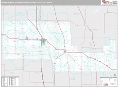 Grand Forks Metro Area Digital Map Premium Style